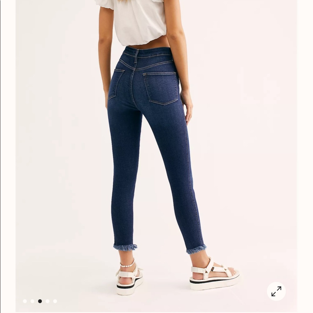 Free People Raw High Rise Jeggings in Indigo